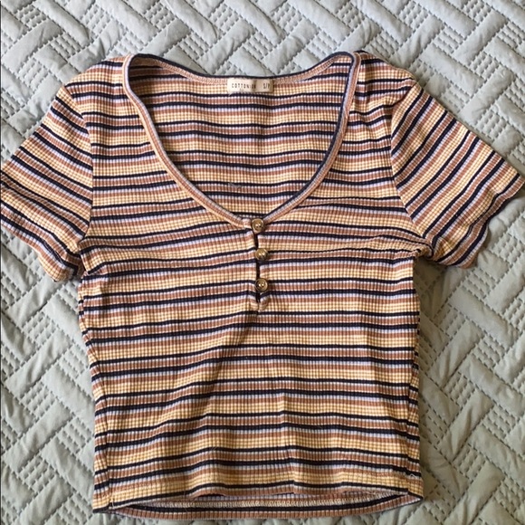 Stripped cotton on button shirt - Picture 1 of 1
